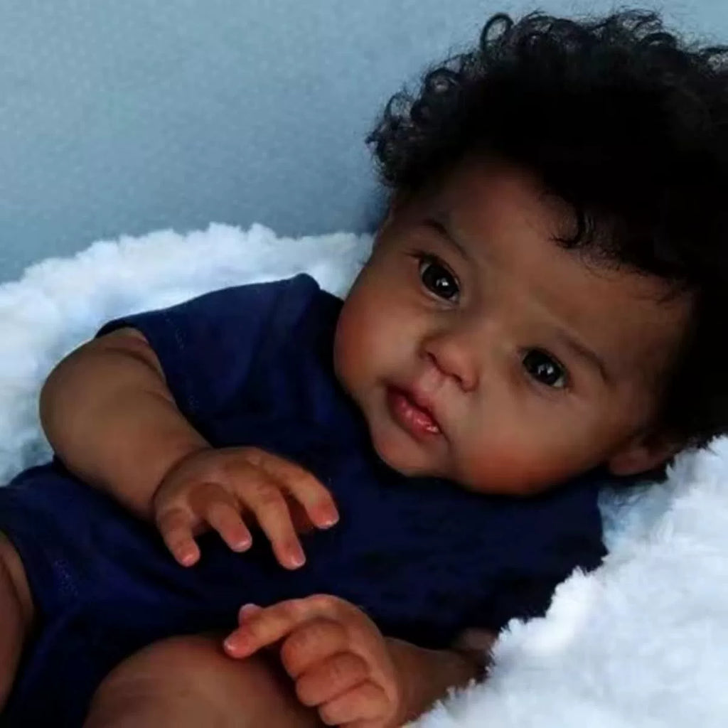 Meet Our Beautiful 18" Black Reborn Baby Doll | Ultra-Realistic & Huggable