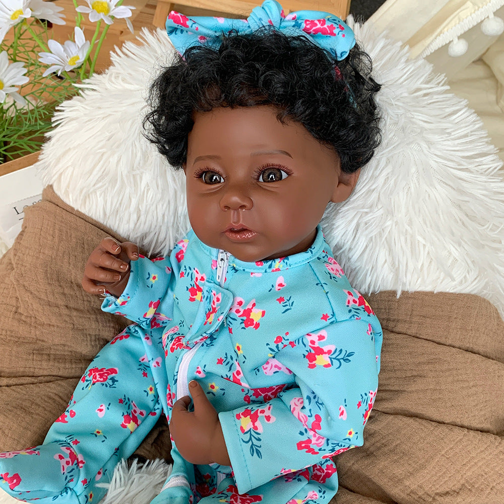 Meet Our Beautiful 18" Black Reborn Baby Doll | Ultra-Realistic & Huggable
