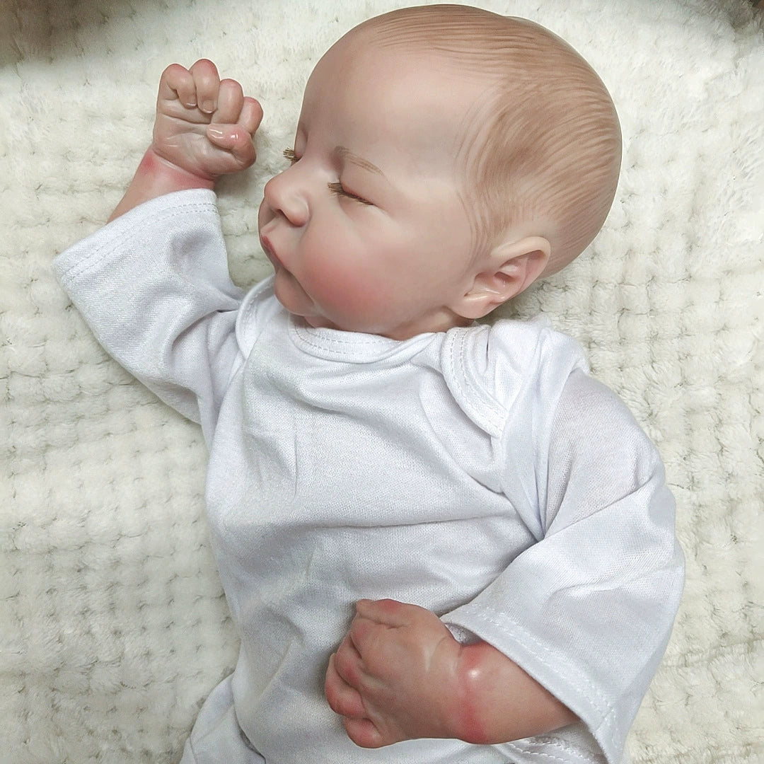 18inch/45cm Levi Reborn Doll Realistic Silicone Vinyl Body Hand-Painted Full Body Soft Girl Baby Doll for Collection