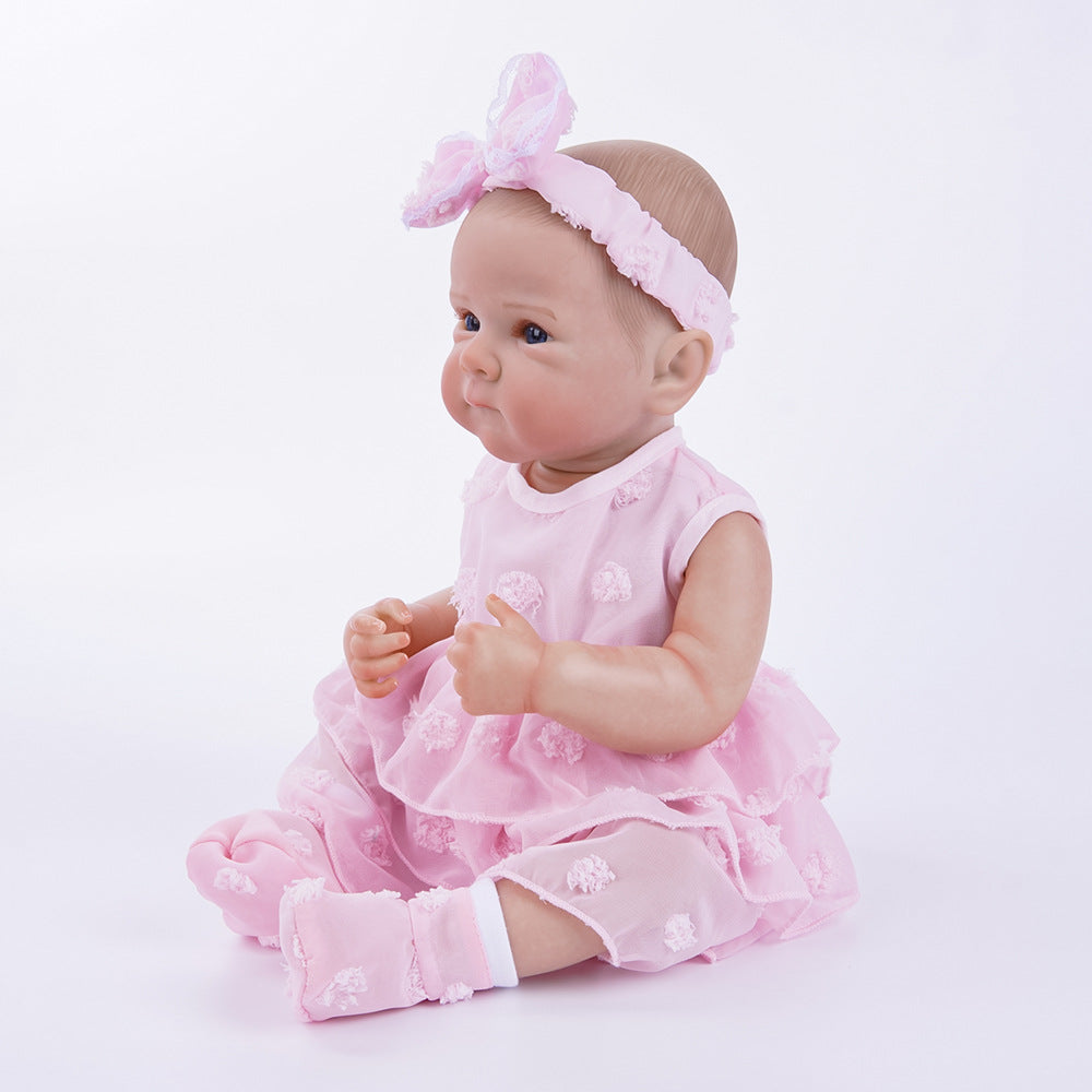 3D High Color Skin Color Simulation Baby Reborn Doll (18 inches/46cm) Advanced Painting