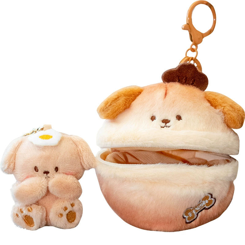 Christmas Surprise Egg Keychain - 10cm Mini Animal in Egg Plush Toy, Easter & Xmas Stocking Stuffer Gift