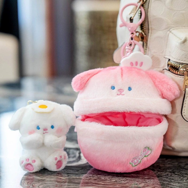 Christmas Surprise Egg Keychain - 10cm Mini Animal in Egg Plush Toy, Easter & Xmas Stocking Stuffer Gift