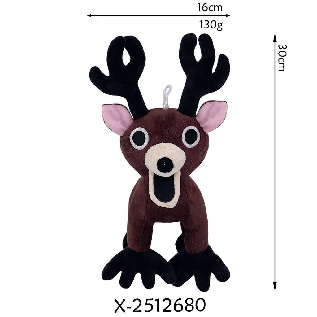 Mysterious Elk Plush - Eerie Cuddle Companion Inspired by 99Nights, Unique Gothic Decor