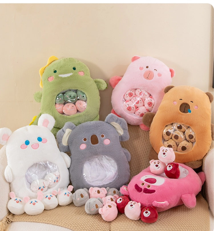 [Great Value] Snacks, pillows, plush toys, stress relief, cute little animal dolls, girls' birthday gifts, girlfriends, best friends, Children's Day gifts, a large bag of dolls