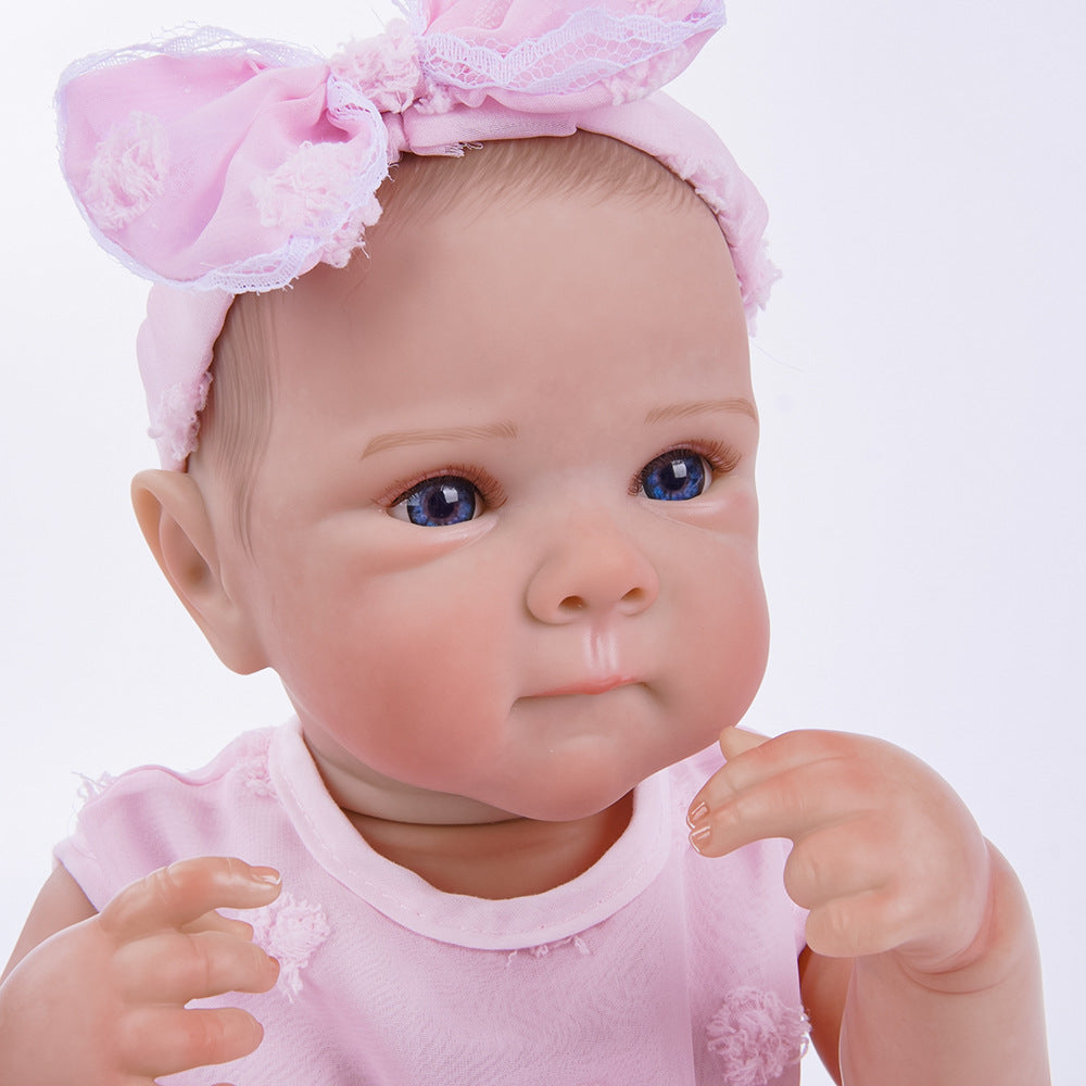 3D High Color Skin Color Simulation Baby Reborn Doll (18 inches/46cm) Advanced Painting