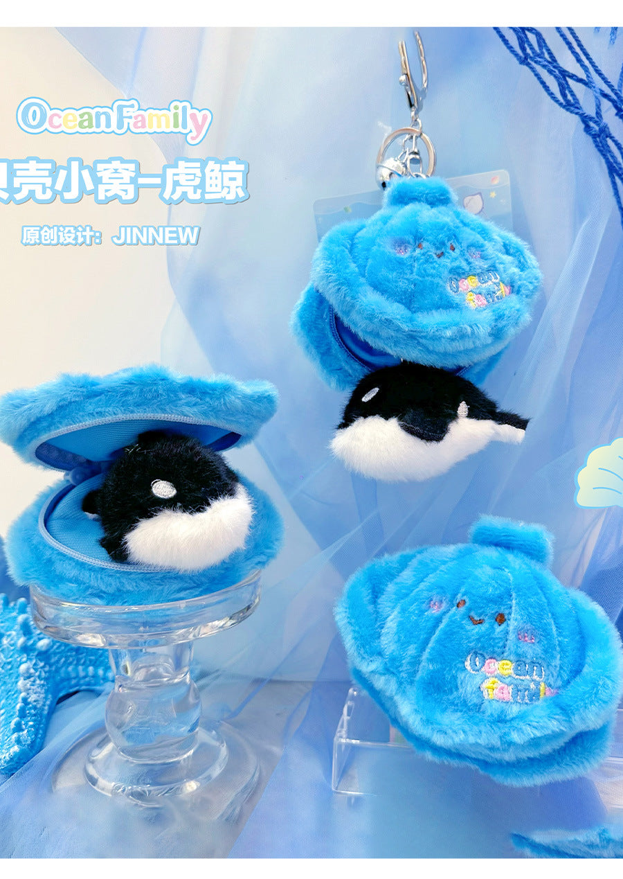 Magical Seashell Keychain - Open to Reveal a Secret Sea Creature Inside, Ocean Family Surprise Toy