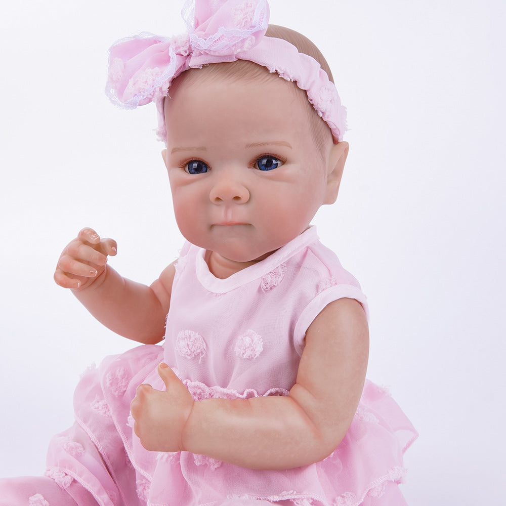 3D High Color Skin Color Simulation Baby Reborn Doll (18 inches/46cm) Advanced Painting