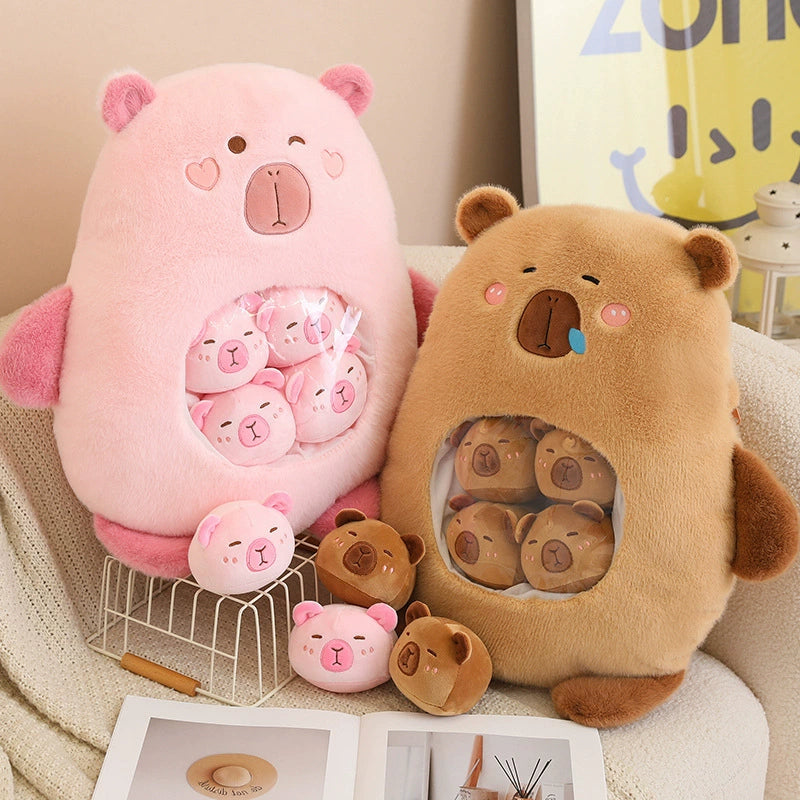 Unzip a Whole Squad of Chill! The Capybara Surprise Plush Bag40*45cm