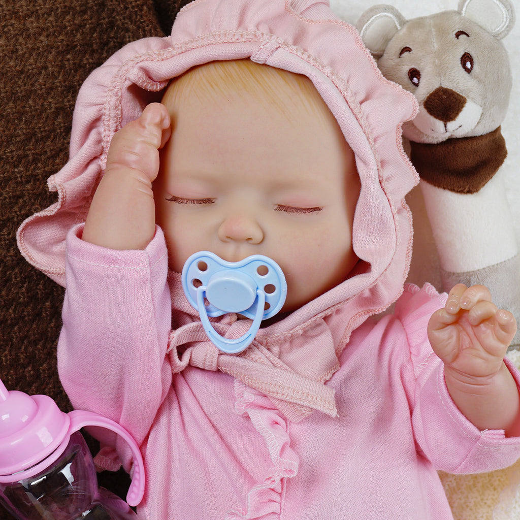 New 43cm soft rubber newborn doll, simulation baby newborn girl, dressable reborn doll, soft touch toy gift