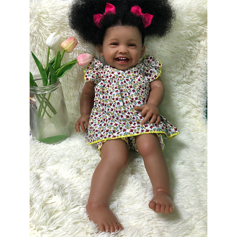 24-inch Exclusive Companion | Black Girl Simulated Rebirth Doll, a Heartwarming and Healing Gift