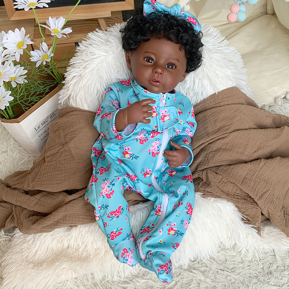 Meet Our Beautiful 18" Black Reborn Baby Doll | Ultra-Realistic & Huggable