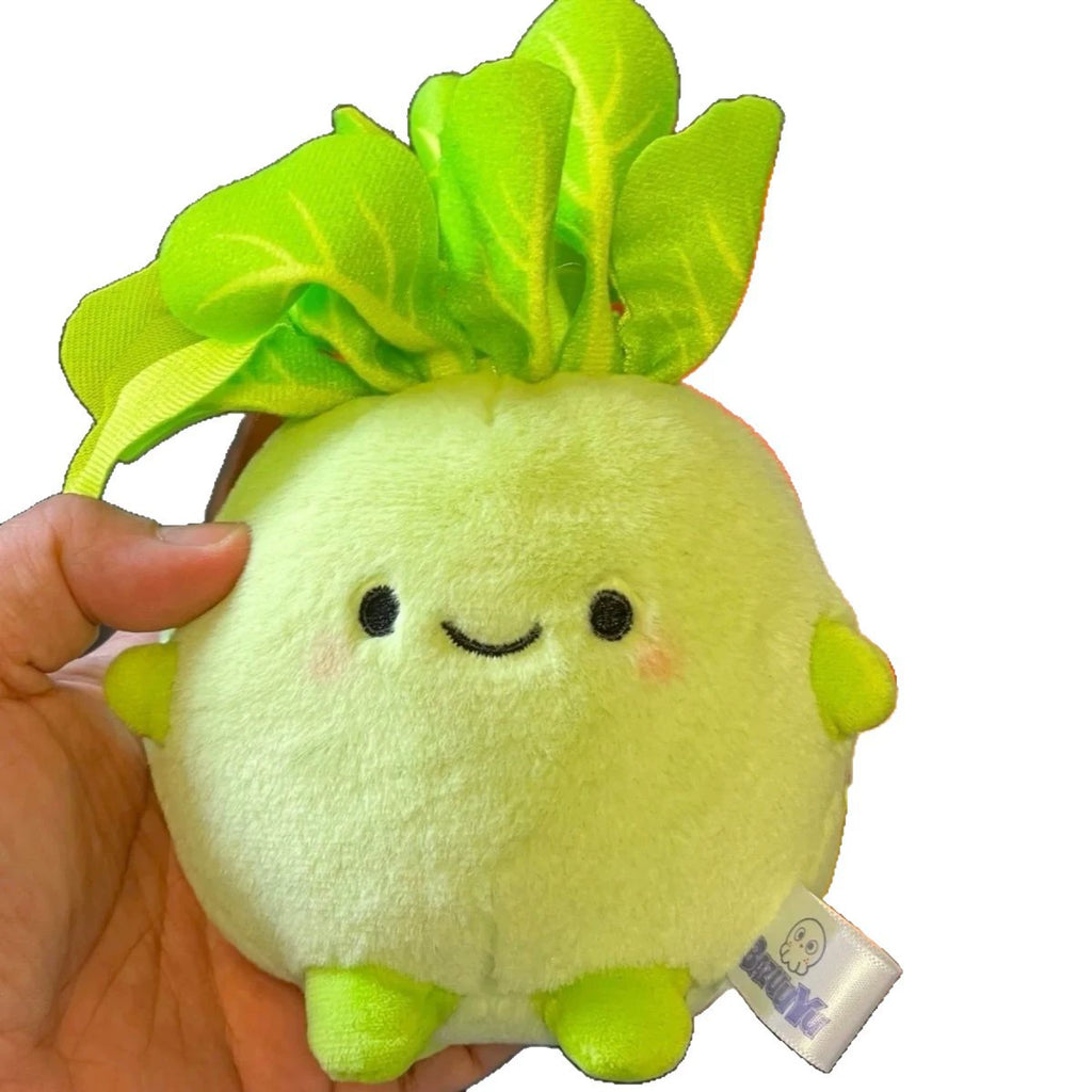Christmas stocking surprise! Cute kohlrabi plush keychain | Cute radish backpack charm | Customizable holiday gifts
