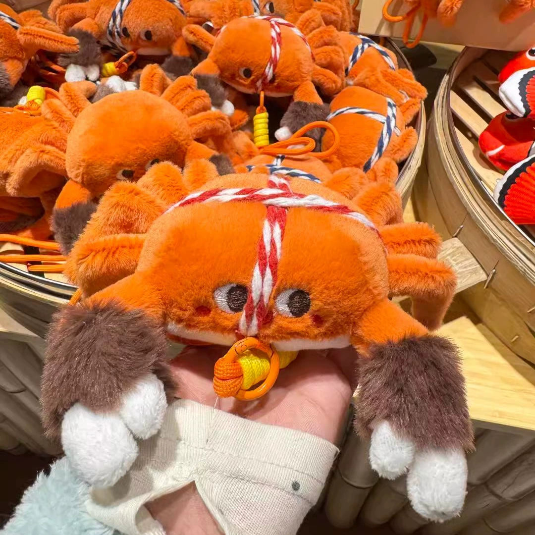 Christmas Crab Ornament: Adorable Plush Crab Keychain | Unique Xmas Tree Decoration & Stocking Stuffer Random color of lanyard