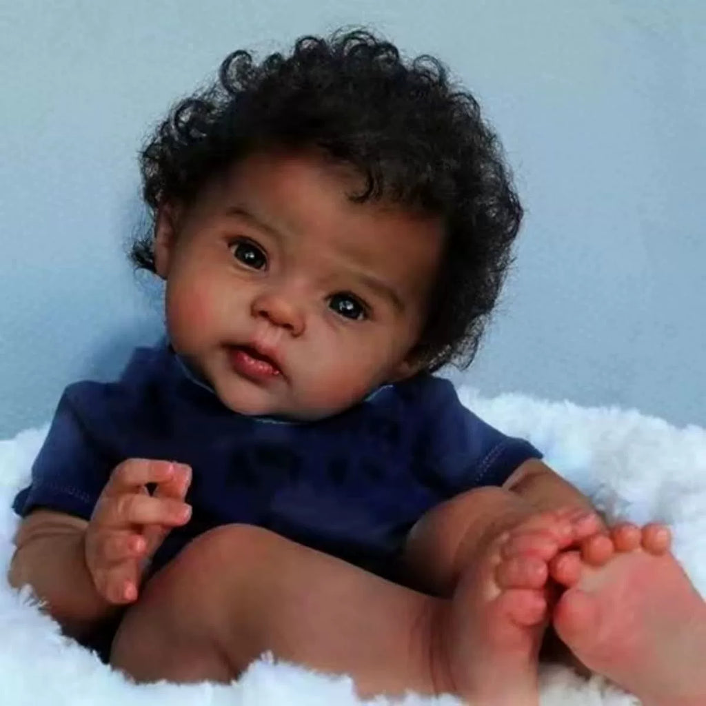 Meet Our Beautiful 18" Black Reborn Baby Doll | Ultra-Realistic & Huggable