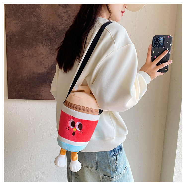 Too cute! Hamburger, French Fries, and Coke Plush Bag | Soft and cute shoulder bag for girls | Custom orders available at competitive prices