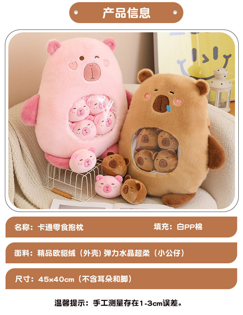 Unzip a Whole Squad of Chill! The Capybara Surprise Plush Bag40*45cm