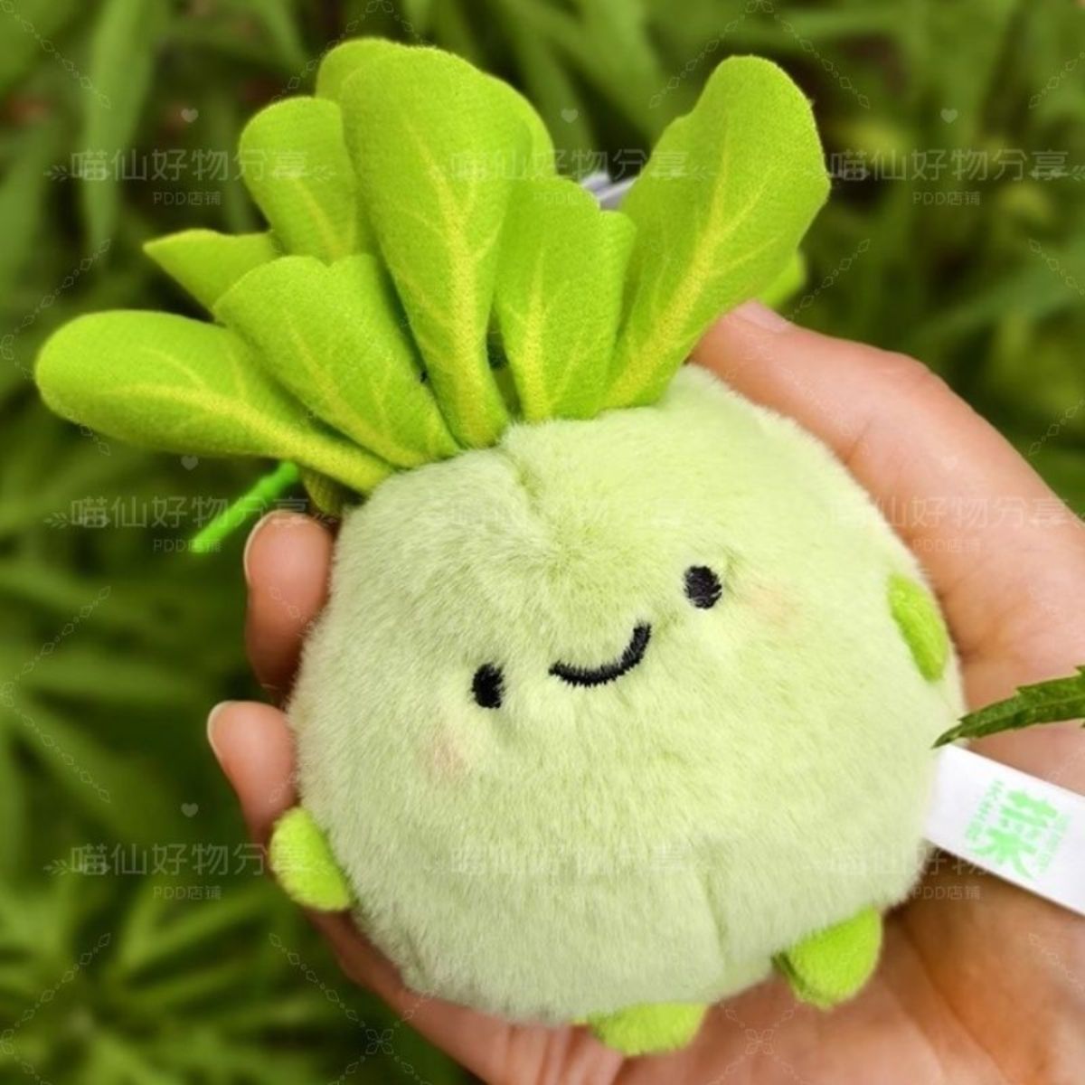 Christmas stocking surprise! Cute kohlrabi plush keychain | Cute radish backpack charm | Customizable holiday gifts