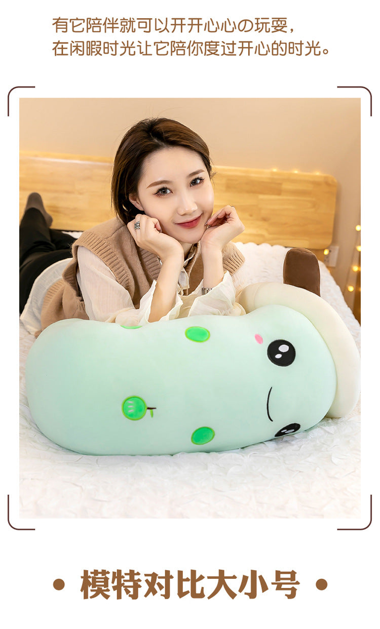 Boba Milk Tea Plushie Cup - Sip & Cuddle Huggable Pillow, Cute Squishy Toy for Girls & Kids