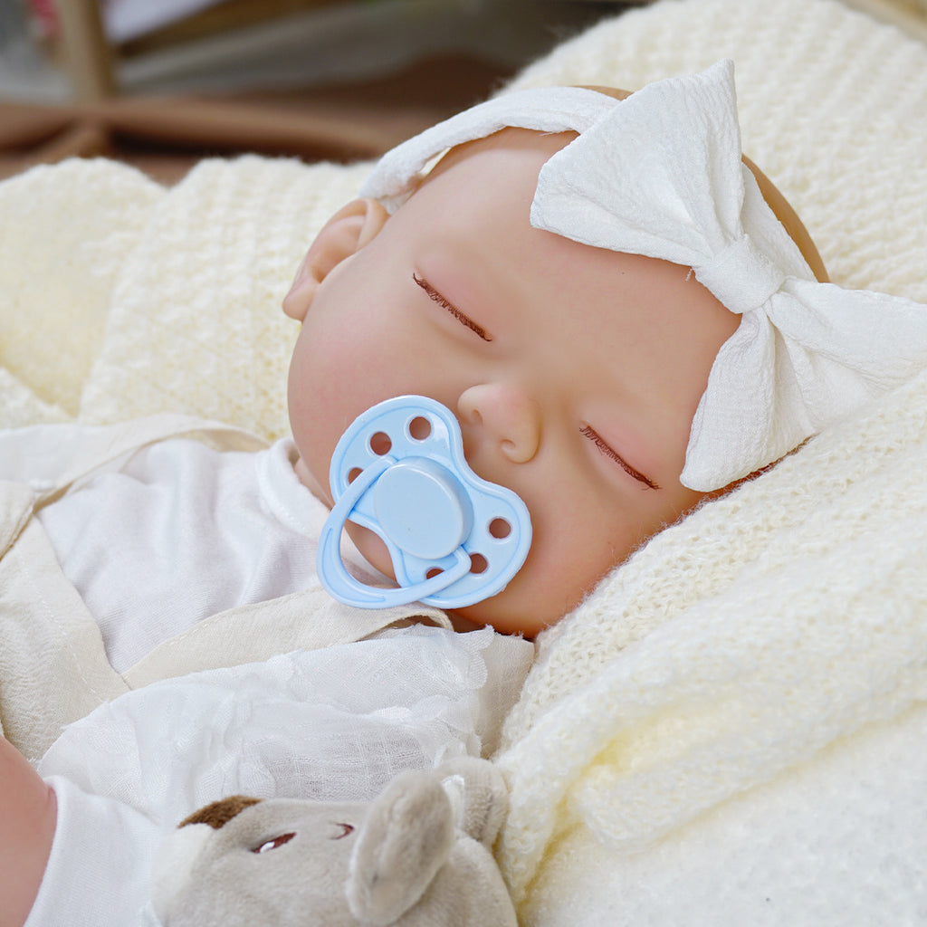 New 43cm soft rubber newborn doll, simulation baby newborn girl, dressable reborn doll, soft touch toy gift