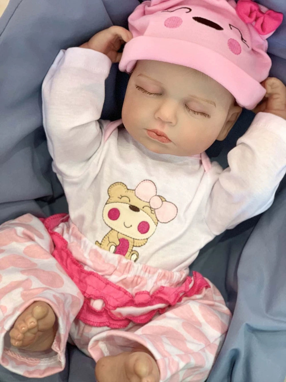 19 inch Reborn Doll Realistic Weighted Baby Doll Soft Vinyl Hollow/Solid Body Lifelike Reborn Toy