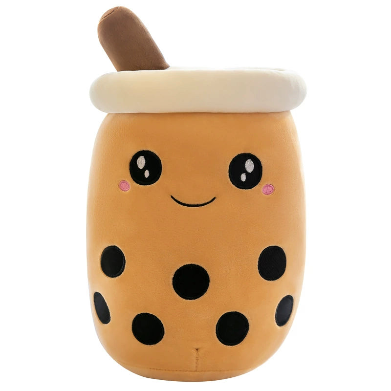 Boba Milk Tea Plushie Cup - Sip & Cuddle Huggable Pillow, Cute Squishy Toy for Girls & Kids