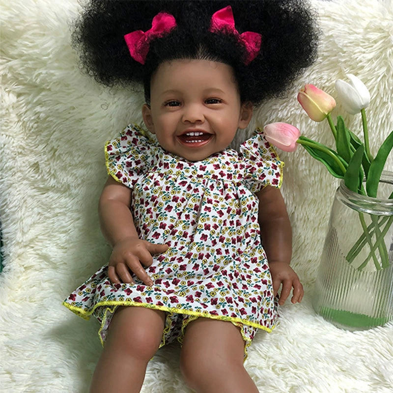 24-inch Exclusive Companion | Black Girl Simulated Rebirth Doll, a Heartwarming and Healing Gift
