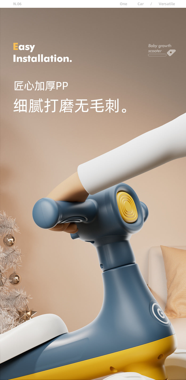 Kids Pedal Balance Bikes Toys with Light and Music Kids Slide Toy Car 4 Wheel Kids Slide Ride on Car