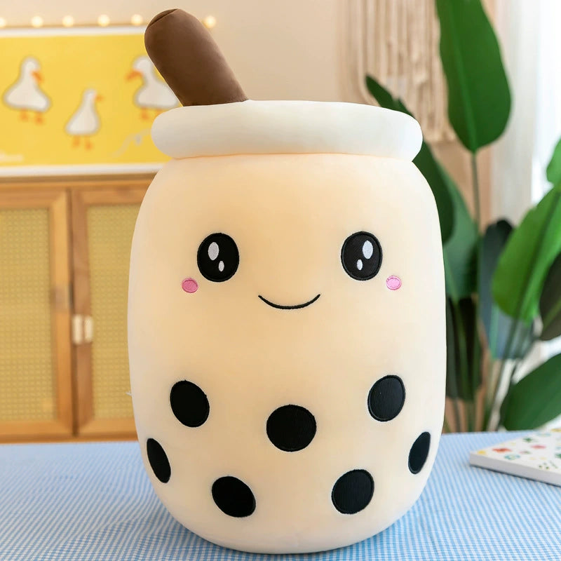 Boba Milk Tea Plushie Cup - Sip & Cuddle Huggable Pillow, Cute Squishy Toy for Girls & Kids