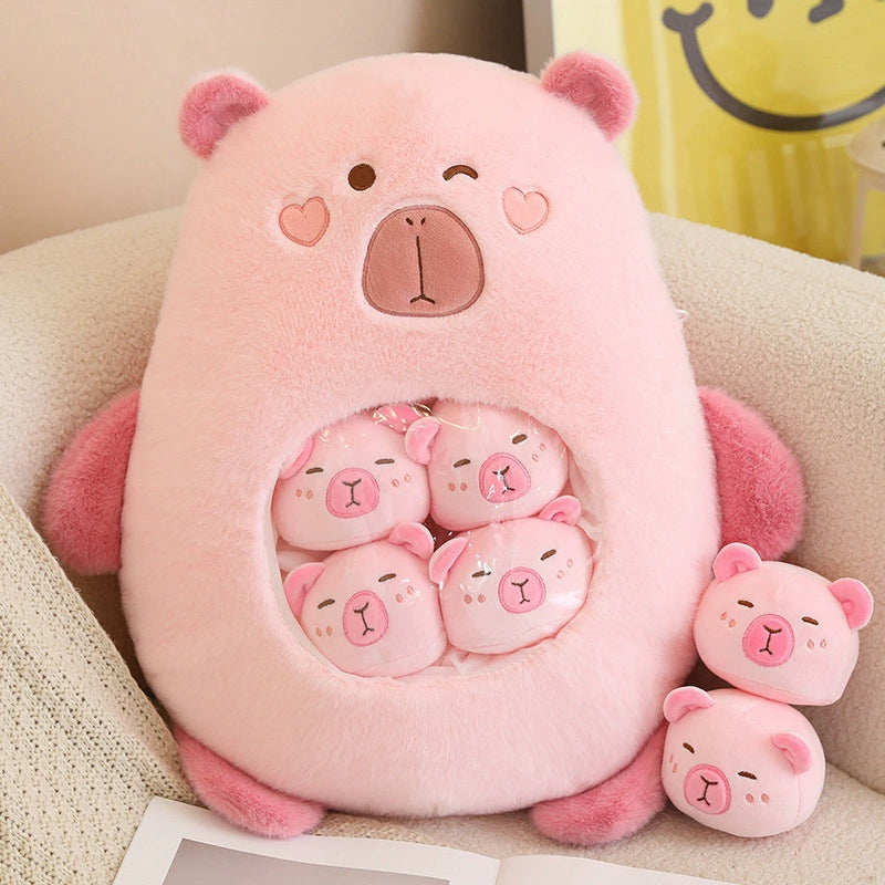 Unzip a Whole Squad of Chill! The Capybara Surprise Plush Bag40*45cm