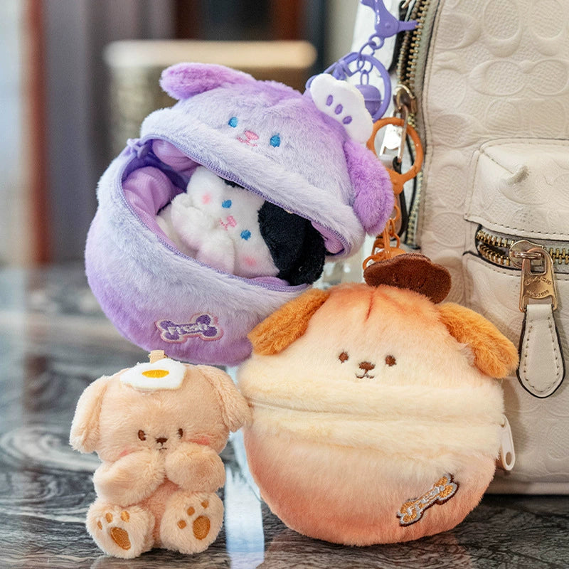 Christmas Surprise Egg Keychain - 10cm Mini Animal in Egg Plush Toy, Easter & Xmas Stocking Stuffer Gift