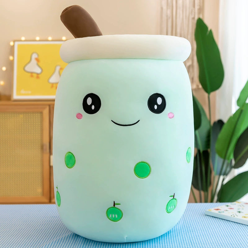 Boba Milk Tea Plushie Cup - Sip & Cuddle Huggable Pillow, Cute Squishy Toy for Girls & Kids