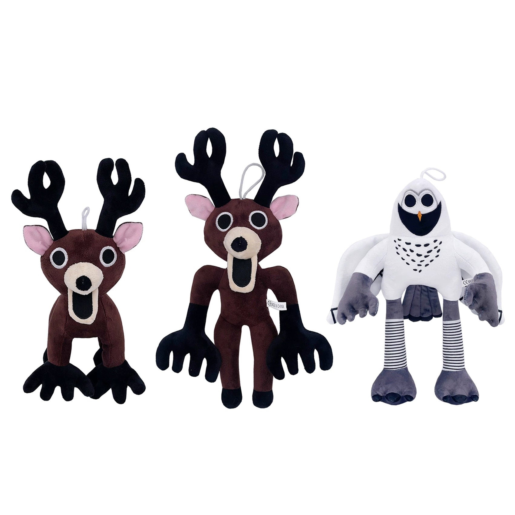 Mysterious Elk Plush - Eerie Cuddle Companion Inspired by 99Nights, Unique Gothic Decor