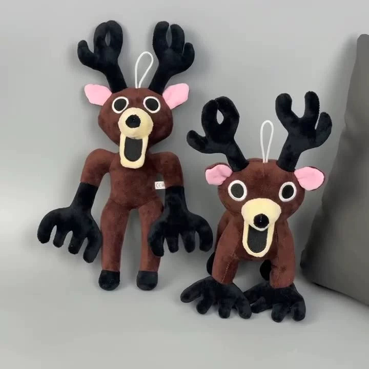 Mysterious Elk Plush - Eerie Cuddle Companion Inspired by 99Nights, Unique Gothic Decor