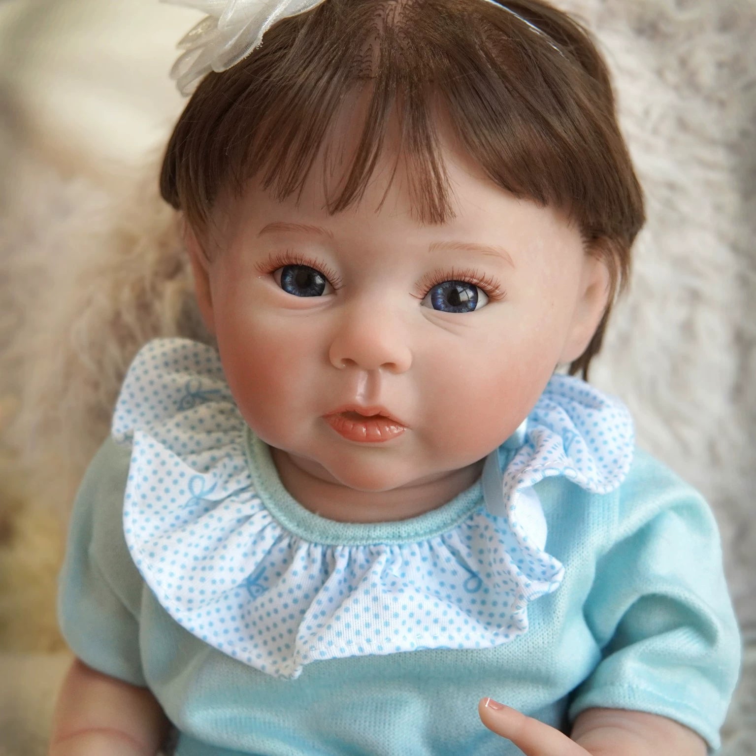 20-inch Raven reborn doll, full-body simulation baby, 50cm vinyl doll, Christmas and New Year gift, simulation doll, girl's birthday gift