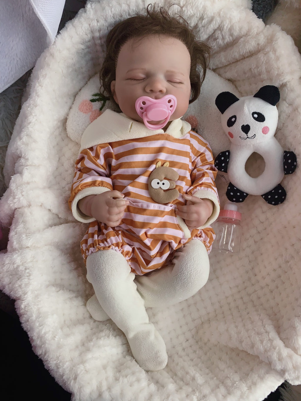 18-inch children's comfort doll, full body soft rubber simulation baby toy, soft vinyl reborn doll