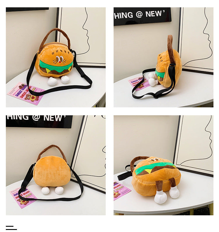 Too cute! Hamburger, French Fries, and Coke Plush Bag | Soft and cute shoulder bag for girls | Custom orders available at competitive prices