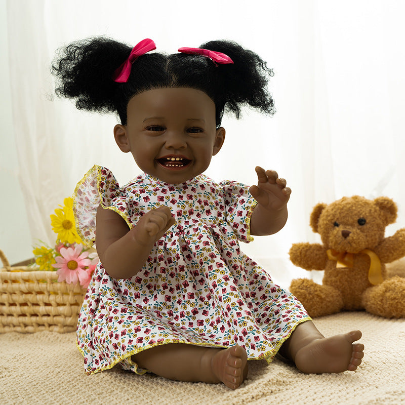 24-inch Exclusive Companion | Black Girl Simulated Rebirth Doll, a Heartwarming and Healing Gift