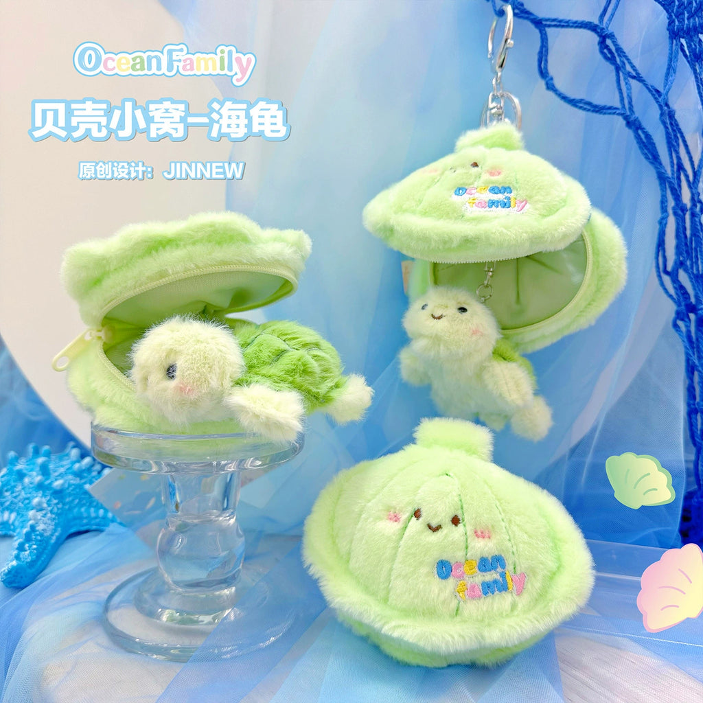 Magical Seashell Keychain - Open to Reveal a Secret Sea Creature Inside, Ocean Family Surprise Toy