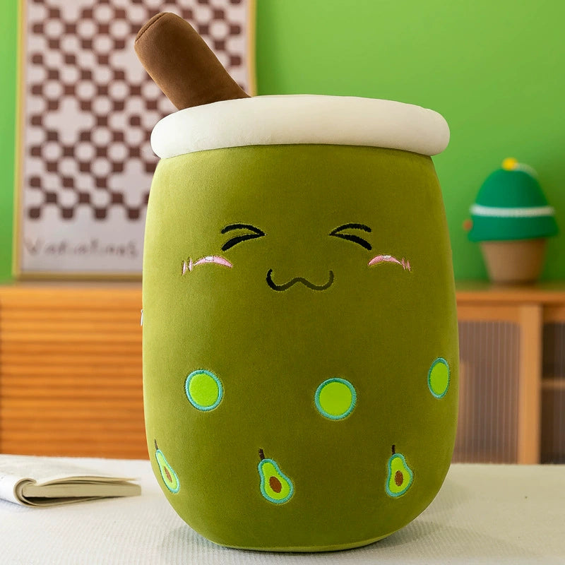 Boba Milk Tea Plushie Cup - Sip & Cuddle Huggable Pillow, Cute Squishy Toy for Girls & Kids