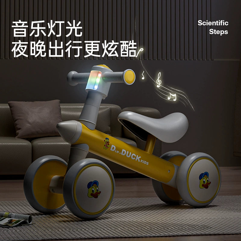 Children's balance wheel without pedals, external rocket balance car, sliding walker, scooter, yo-yo car, twisting car