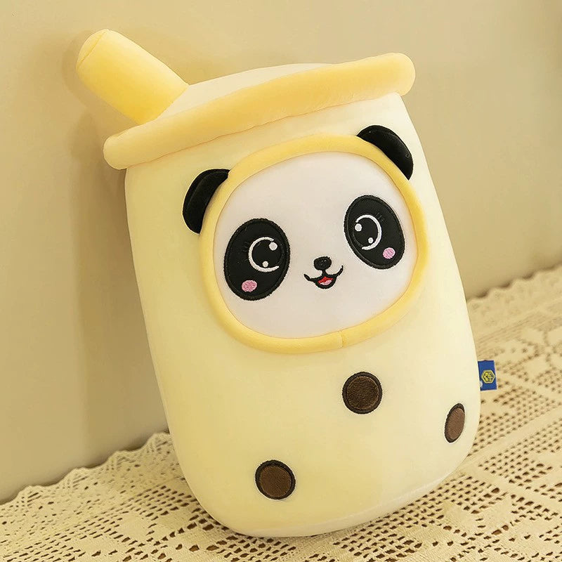 Boba Milk Tea Plushie Cup - Sip & Cuddle Huggable Pillow, Cute Squishy Toy for Girls & Kids