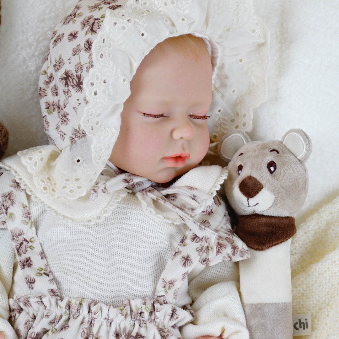 New 43cm soft rubber newborn doll, simulation baby newborn girl, dressable reborn doll, soft touch toy gift