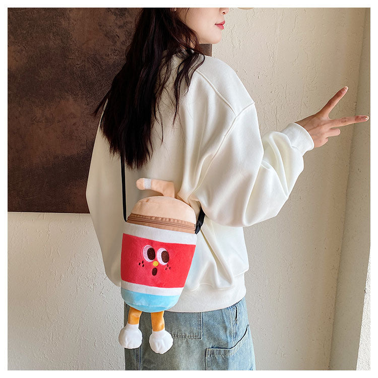 Too cute! Hamburger, French Fries, and Coke Plush Bag | Soft and cute shoulder bag for girls | Custom orders available at competitive prices