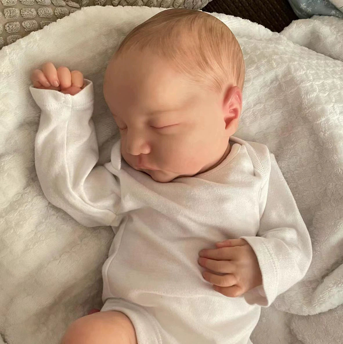 19 inch Reborn Doll Realistic Weighted Baby Doll Soft Vinyl Hollow/Solid Body Lifelike Reborn Toy