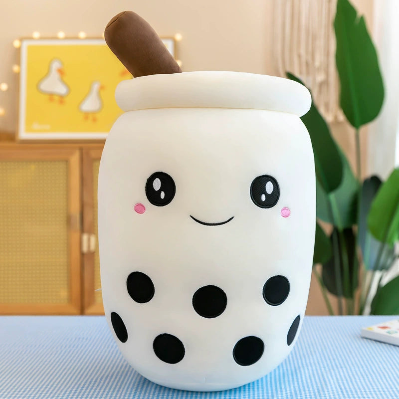 Boba Milk Tea Plushie Cup - Sip & Cuddle Huggable Pillow, Cute Squishy Toy for Girls & Kids