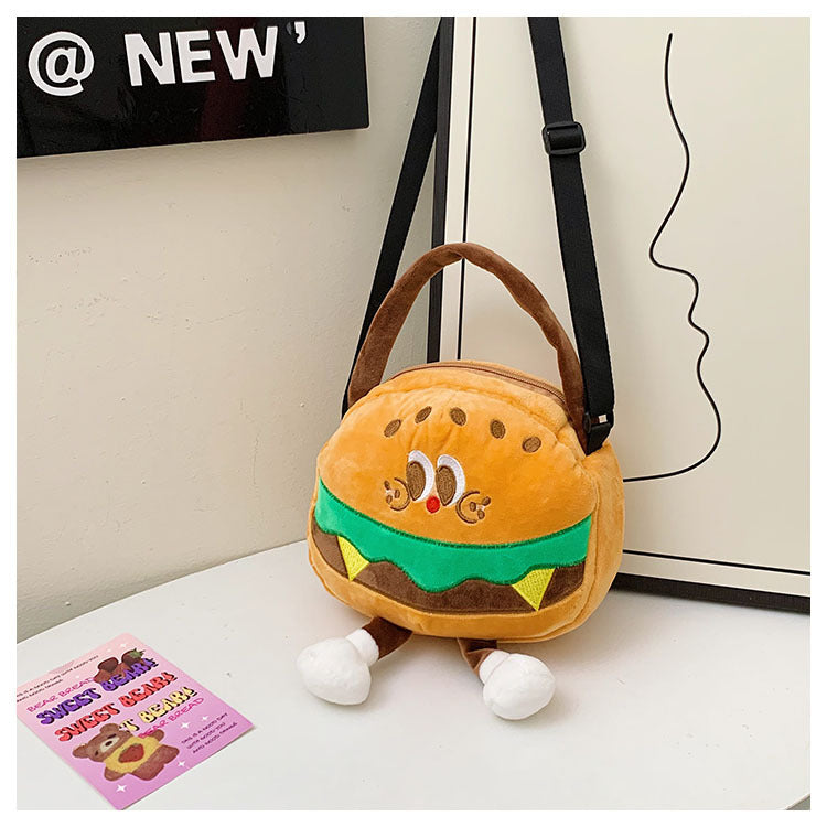 Too cute! Hamburger, French Fries, and Coke Plush Bag | Soft and cute shoulder bag for girls | Custom orders available at competitive prices