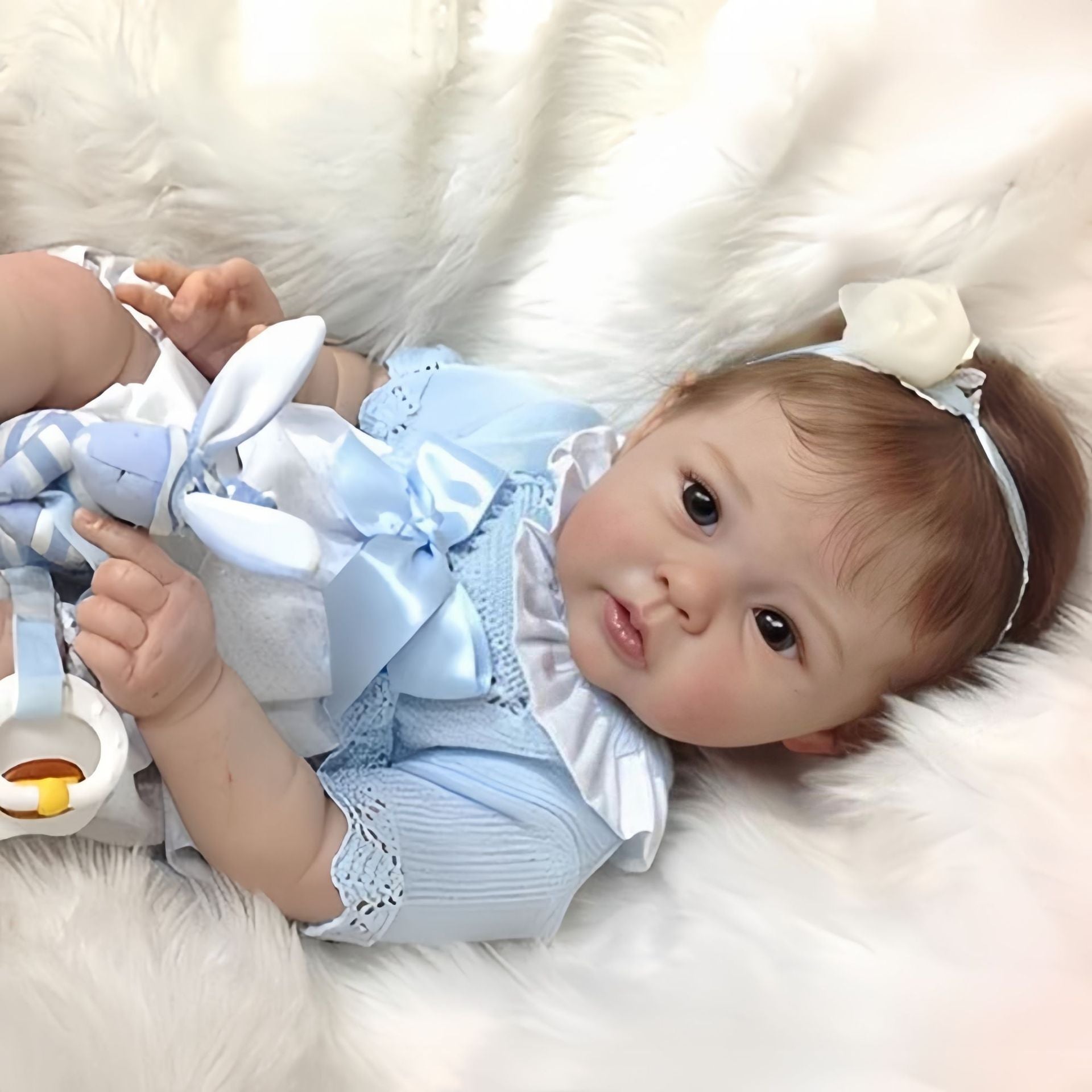 20-inch Raven reborn doll, full-body simulation baby, 50cm vinyl doll, Christmas and New Year gift, simulation doll, girl's birthday gift