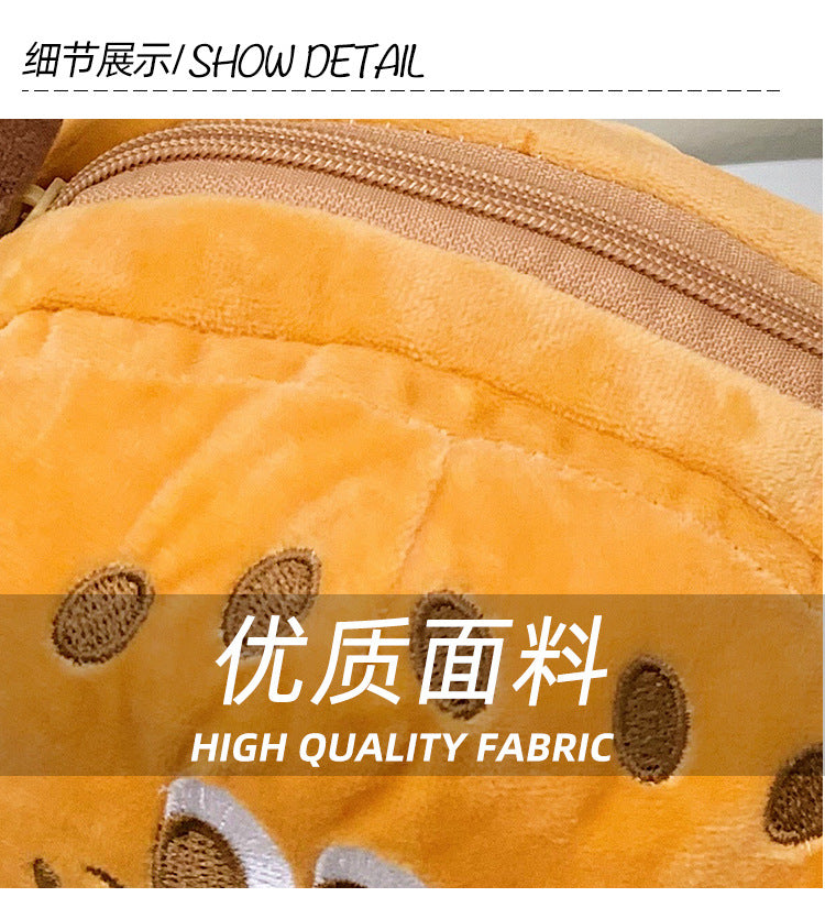 Too cute! Hamburger, French Fries, and Coke Plush Bag | Soft and cute shoulder bag for girls | Custom orders available at competitive prices