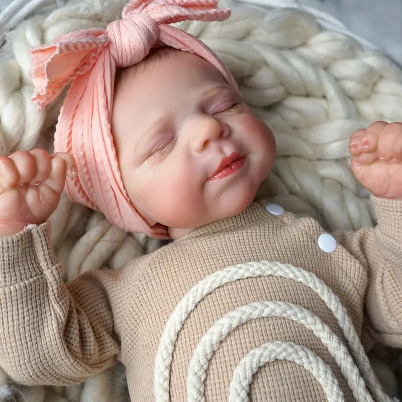 18-inch children's comfort doll, full body soft rubber simulation baby toy, soft vinyl reborn doll