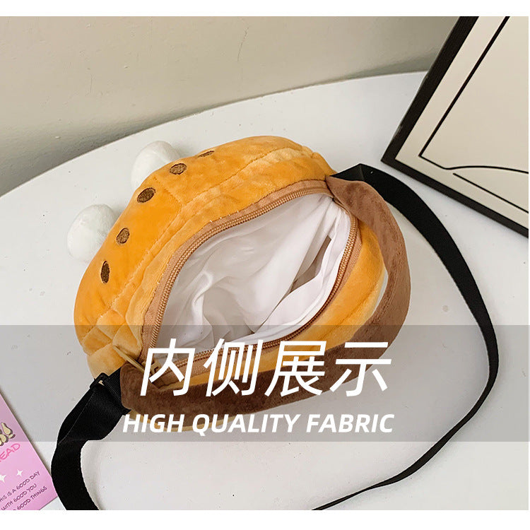 Too cute! Hamburger, French Fries, and Coke Plush Bag | Soft and cute shoulder bag for girls | Custom orders available at competitive prices